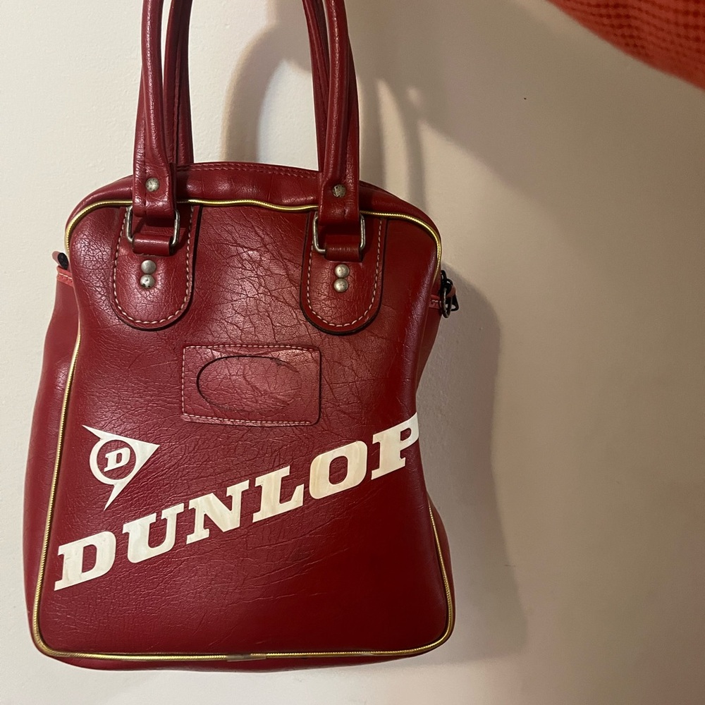 Vintage Red Dunlop Mini Bowling Bag | Y2K Retro Sporty Handbag